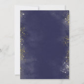 Elegant Navy Blue & Gold Wedding Invitation 招待状 (裏面)