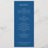 Elegant Navy Blue Menu Template メニュー (正面)