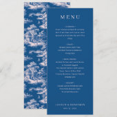 Elegant Navy Blue Menu Template メニュー (正面/裏面)