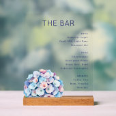 Elegant Navy Blue Minimalist Bar Menu アクリルサイン (ニュートラル)