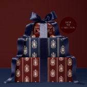 Elegant Navy Blue Nutcracker  ラッピングペーパー
