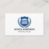 Elegant Navy Blue Professional Attorney 名刺 (正面)