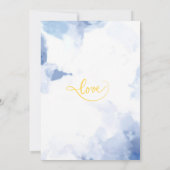 Elegant Navy Blue & Red Floral Frame 招待状 (裏面)