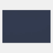 Elegant Navy Blue Snowflake Christmas ラッピングペーパーシート (正面2)