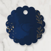Elegant Navy Blue Thank You Favor Card フェイバータグ (裏面)