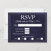 Elegant Navy Blue Velvet RSVP Wedding (正面)