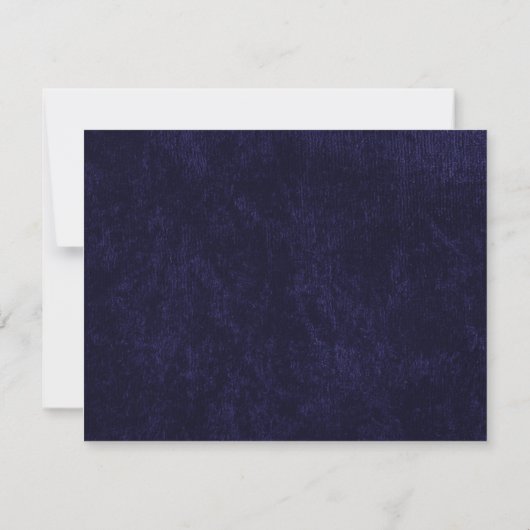 Elegant Navy Blue Velvet RSVP Wedding (裏面)
