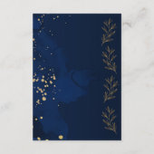 Elegant Navy Blue Wedding Details Card Template エンクロージャーカード (裏面)