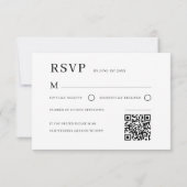 Elegant Navy Blue Wedding RSVP (裏面)