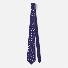 Elegant Navy Blue White Polka Dots  Groom Gift   ネクタイ