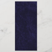 Elegant Navy Blue White Rehearsal Dinner メニュー (裏面)