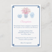 Elegant Navy & Blush Wedding Reception with Ginger エンクロージャーカード (正面)
