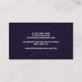 Elegant Navy Chauffeur Driver 名刺 (裏面)