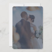 Elegant Navy Dreams: Custom Dark Blue With Photo 招待状 (裏面)