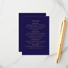 Elegant Navy Enclosure Card エンクロージャーカード