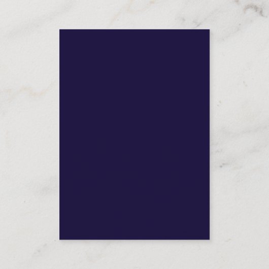 Elegant Navy Flat Place Card プレイスカード (裏面)