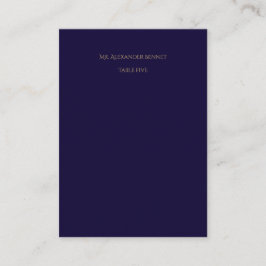 Elegant Navy Flat Place Card プレイスカード