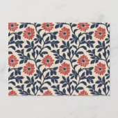 Elegant Navy Floral Border エンクロージャーカード (裏面)