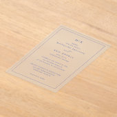 Elegant Navy Formal Invitations アクリル招待状 (レイダウン)
