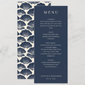Elegant Navy Formal Menu メニュー (正面/裏面)