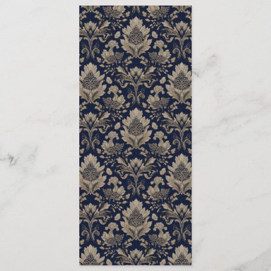 Elegant Navy Formal Menu メニュー (裏面)