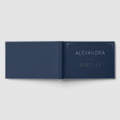Elegant Navy Geometric ゲストブック (全面)