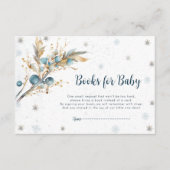 Elegant Navy Gold Baby Its Cold Outside Baby Books エンクロージャーカード (正面)