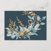 Elegant Navy Gold Baby Its Cold Outside Baby Books エンクロージャーカード (裏面)