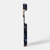 Elegant Navy Gold Floral Phone Case iPhoneケース (左側面)