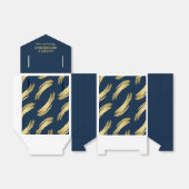Elegant Navy Gold Foil Birthday Favor Boxes フェイバーボックス (折り畳みなし)