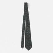 Elegant Navy & Gold Geometric Pattern Tie for Men ネクタイ (裏面)