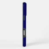 Elegant Navy + Gold Monogram Personalised  iPhoneケース (右側面)