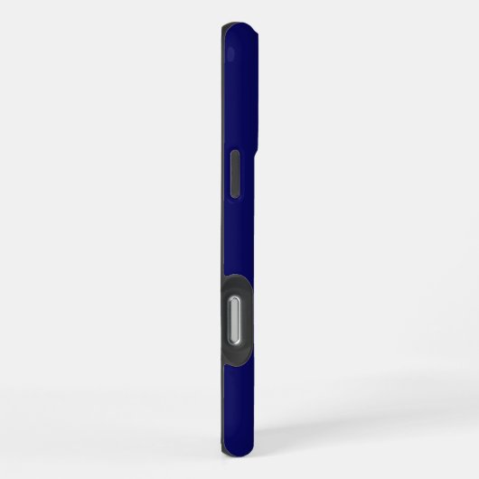 Elegant Navy + Gold Monogram Personalised  iPhoneケース (右側面)