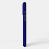 Elegant Navy + Gold Monogram Personalised  iPhoneケース (左側面)