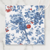 Elegant Navy Initials with Red Line フェイバータグ (裏面)