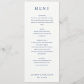 Elegant Navy Menu Template メニュー (正面)