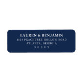 Elegant Navy Minimalist ラベル (正面)