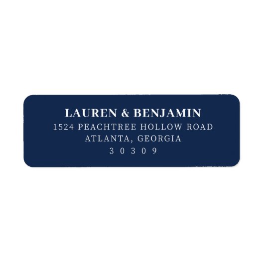 Elegant Navy Minimalist ラベル (正面)