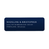 Elegant Navy Minimalist Address Card ラベル (正面)