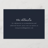 Elegant Navy Minimalist Calligraphy エンクロージャーカード (正面)
