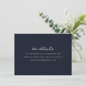 Elegant Navy Minimalist Calligraphy エンクロージャーカード (スタンド正面)