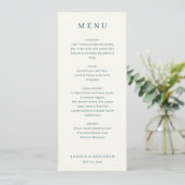 Elegant Navy Minimalist Menu メニュー (スタンド正面)