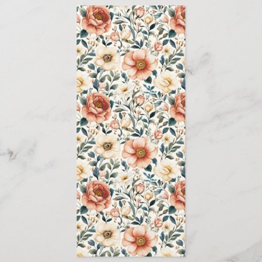 Elegant Navy Minimalist Menu メニュー (裏面)