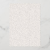 Elegant Navy Polka Dot Wedding Invitation 箔招待状 (裏面)