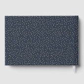 Elegant Navy Polka Dots ゲストブック (裏面)