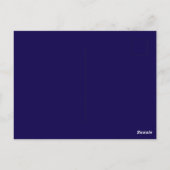  elegant navy purple wedding invitation ポストカード (裏面)