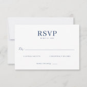 Elegant Navy RSVP Card (正面)