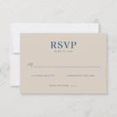Elegant Navy RSVP Card (正面)