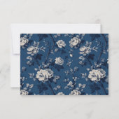 Elegant Navy RSVP Card (裏面)