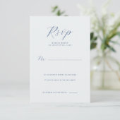 Elegant Navy RSVP Card (スタンド正面)
